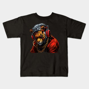 Badass Gangster Tiger Kids T-Shirt